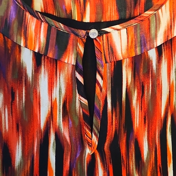 🔥SALE Calvin Klein Women's Sleeveless Multi-Colored Blouse - Picture 5 of 7